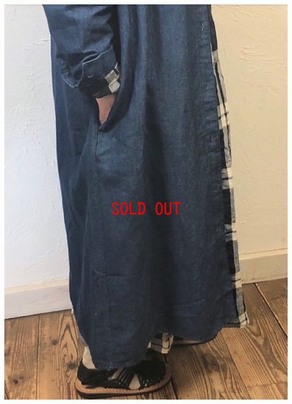 画像3: heavenly（ヘブンリー）　コットンリネンデニムVネックオープンワンピース