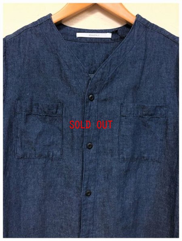 画像6: heavenly（ヘブンリー）　コットンリネンデニムVネックオープンワンピース