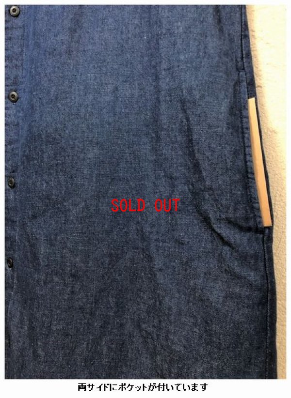 画像7: heavenly（ヘブンリー）　コットンリネンデニムVネックオープンワンピース