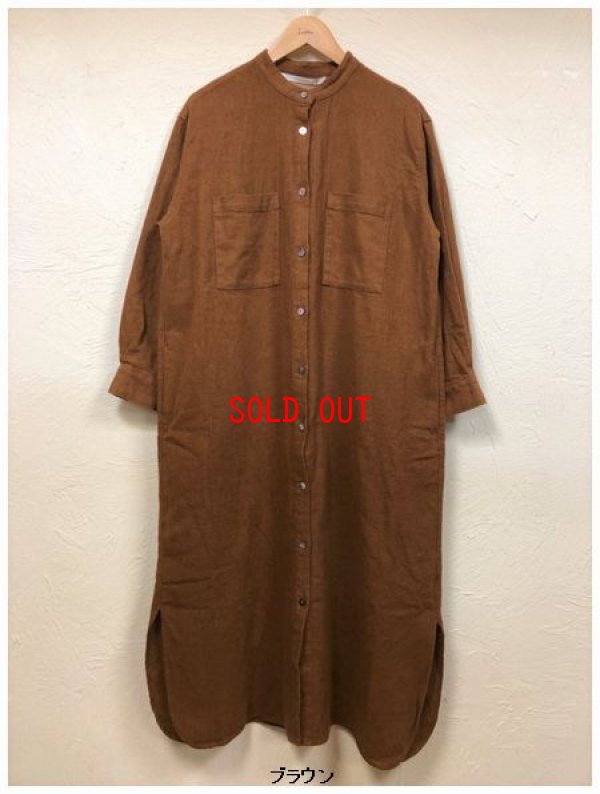 画像5: heavenly（ヘブンリー）　コットンリネンバンドカラーシャツワンピース
