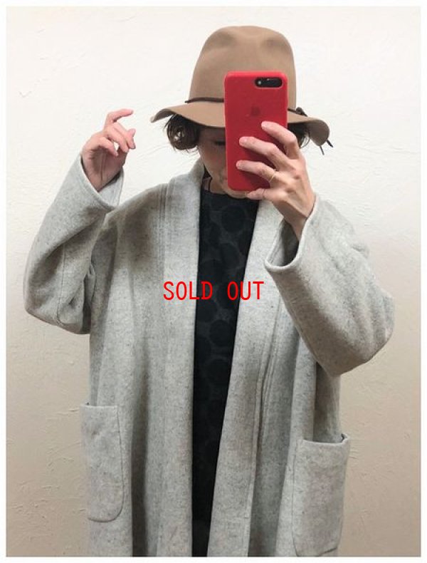 画像3: le ciel a temps doux(タンドゥース）　圧縮ウール無地コート