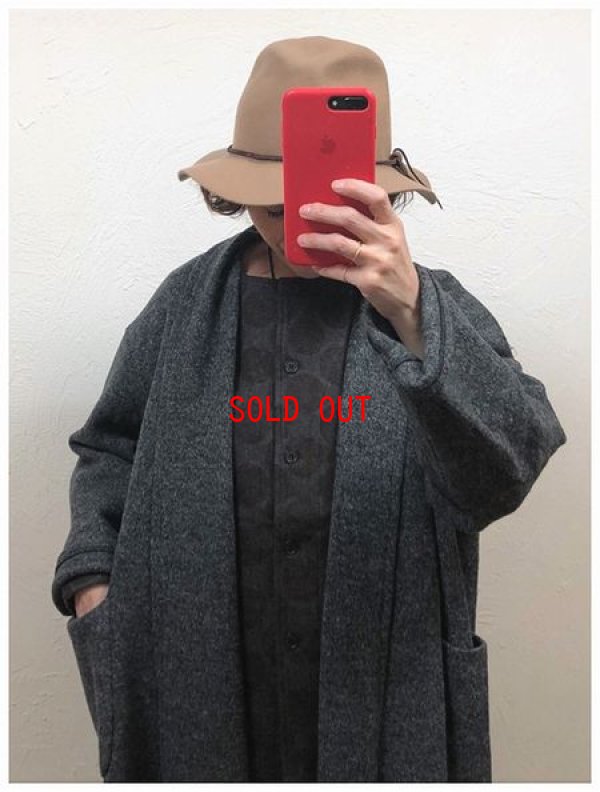 画像4: le ciel a temps doux(タンドゥース）　圧縮ウール無地コート