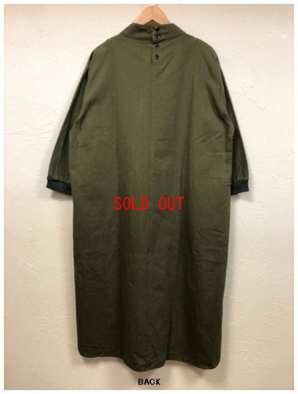 画像9: BLUE LAKE MARKET(ブルーレイクマーケット）　起毛ミリタリーツイルハイネックワンピース