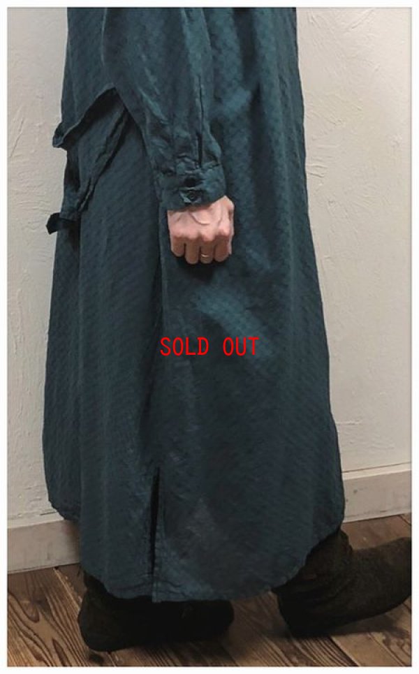 画像3: sun valley(サンバレー）　コットンドットジャガード製品染めネックギャザーワンピース