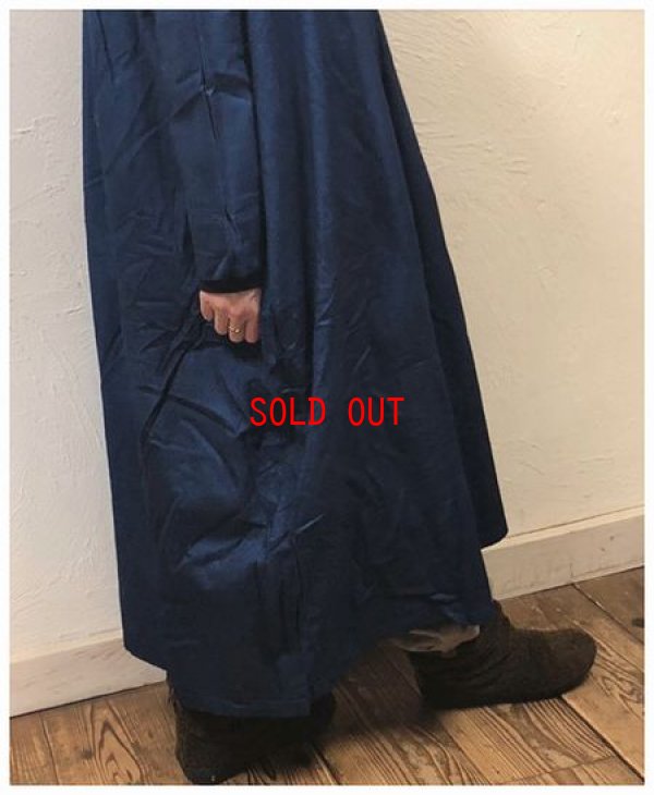 画像4: ichi(イチ) 微起毛インディゴ無地ワンピース