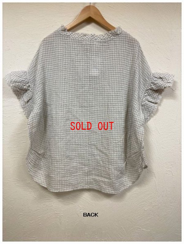 画像8: TANG(タング）　リネンコットンフリルギンガムチェックプルオーバー