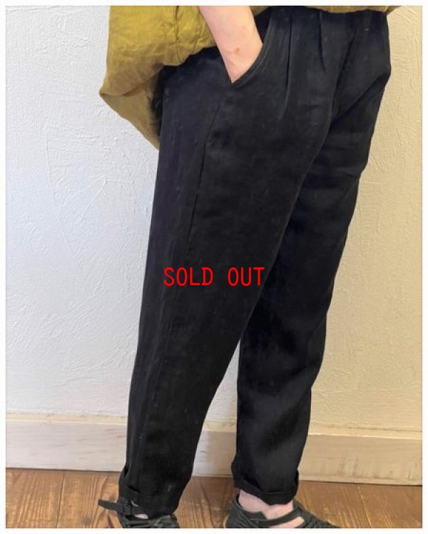 画像4: tukuroi(ツクロイ）　リネン綾織テーパードパンツ