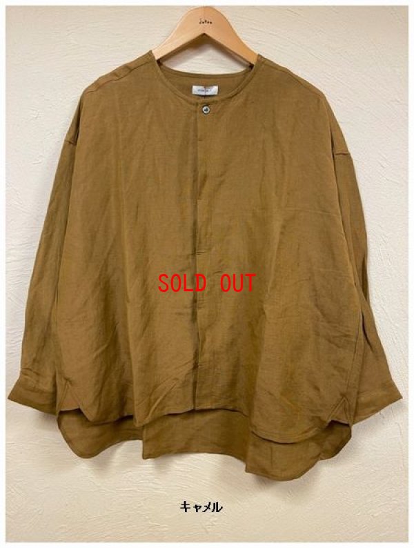 画像5: heavenly（ヘブンリー）　リネンレーヨンフライフロントワイドブラウス