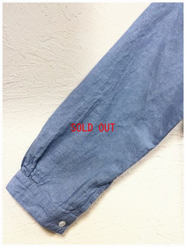 画像7: sun valley(サンバレー）　コットンリネンダンガリースタンドシャツワンピース