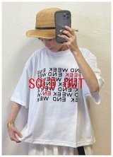 ichi(イチ）　コットンロゴプリントBIGTシャツ