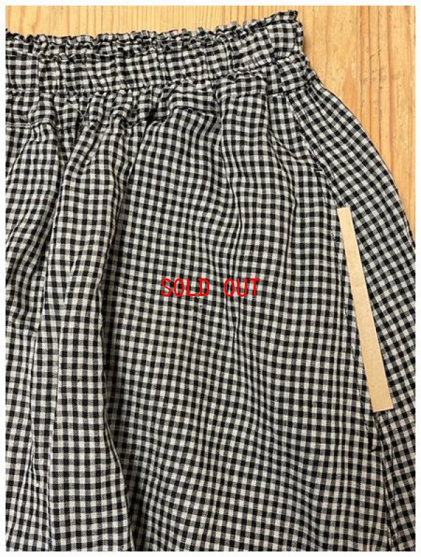 画像6: ichi(イチ）　リネンギンガムギャザーパンツ