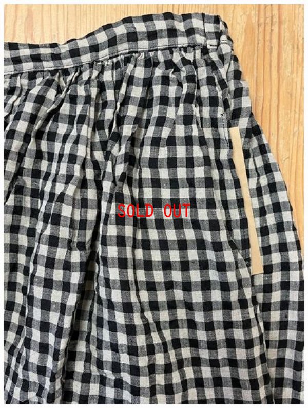 画像5: ichi(イチ）　リネンギンガムギャザースカート