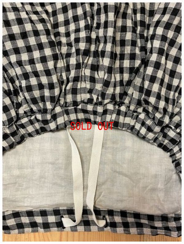画像4: ichi(イチ）　リネンギンガムギャザースカート