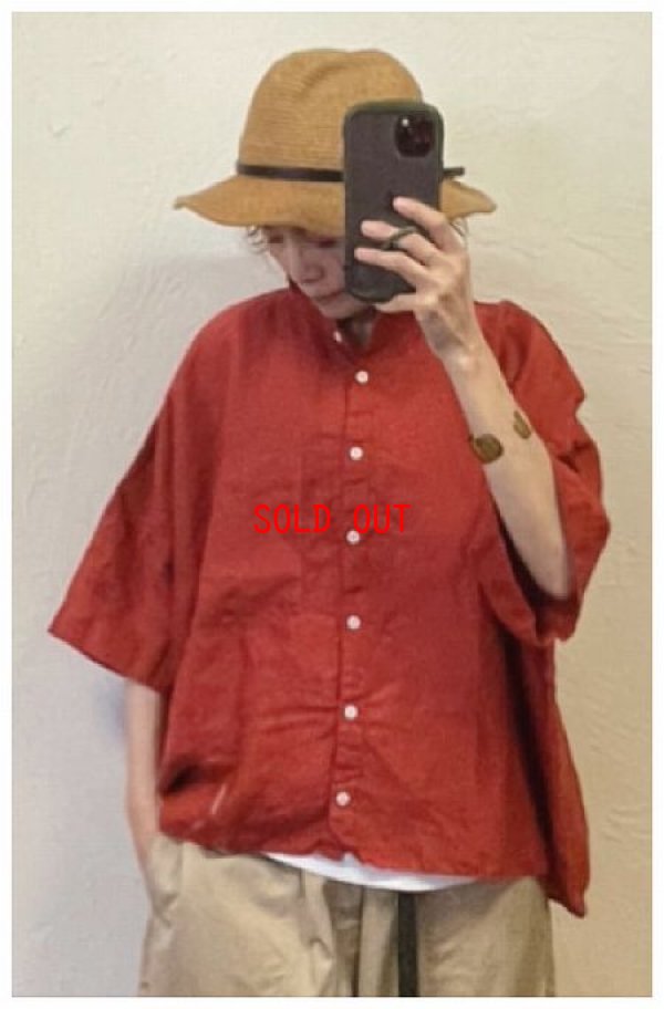 画像3: sun valley(サンバレー）　フレンチリネン製品染めワイドシャツ