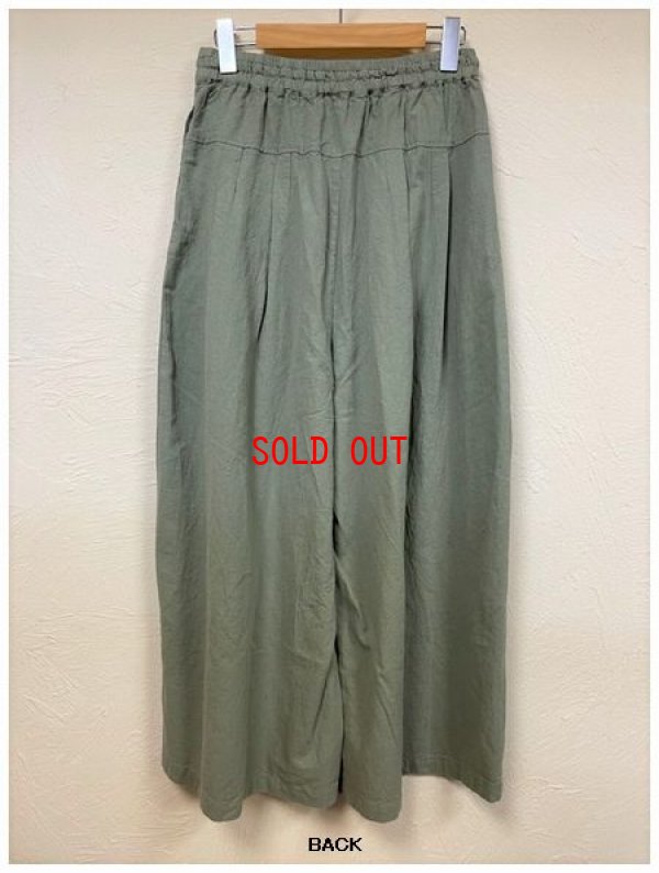 画像7: sun valley(サンバレー）　コットンリネン平織り切り替えタックパンツ