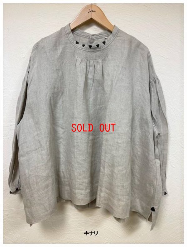 画像4: tumugu(ツムグ）　リネンエイジング刺繍プルオーバー