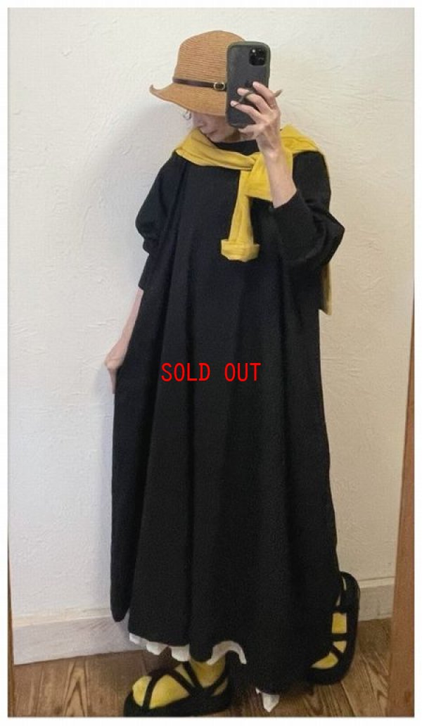 画像3: le ciel atemps doux（タンドゥース）　タイプライター無地ワンピース