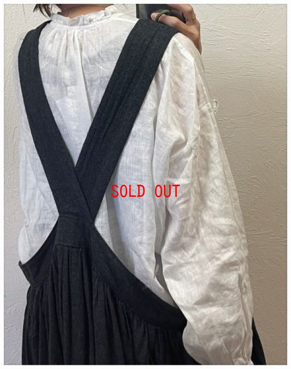 画像3: a+koloni(コロニー) 起毛ビエラエプロンワンピース