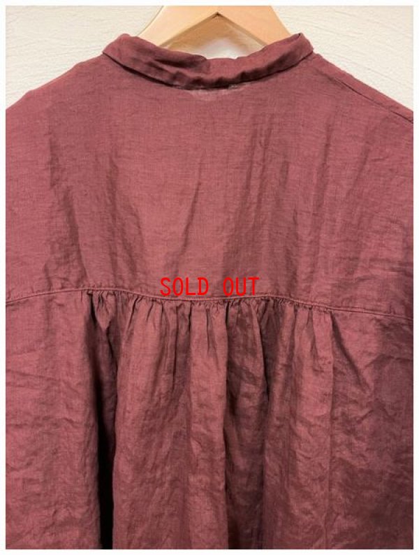 画像10: sun valley(サンバレー）　フレンチリネン製品染め切り替えギャザーブラウス