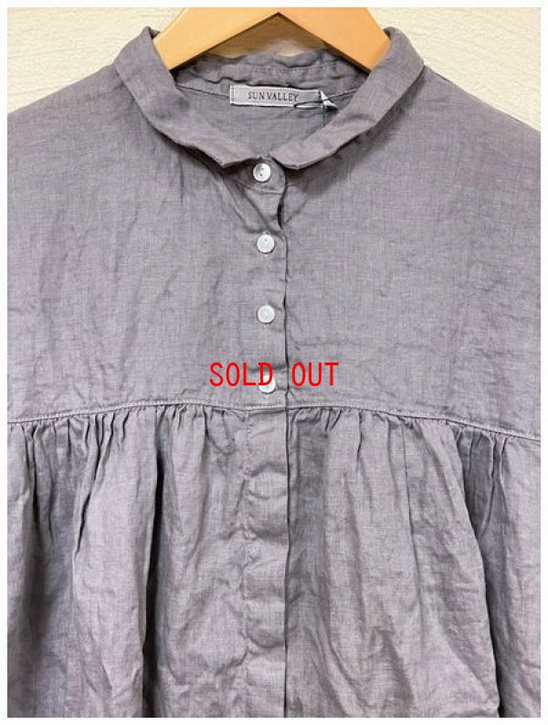画像9: sun valley(サンバレー）　フレンチリネン製品染め切り替えギャザーブラウス