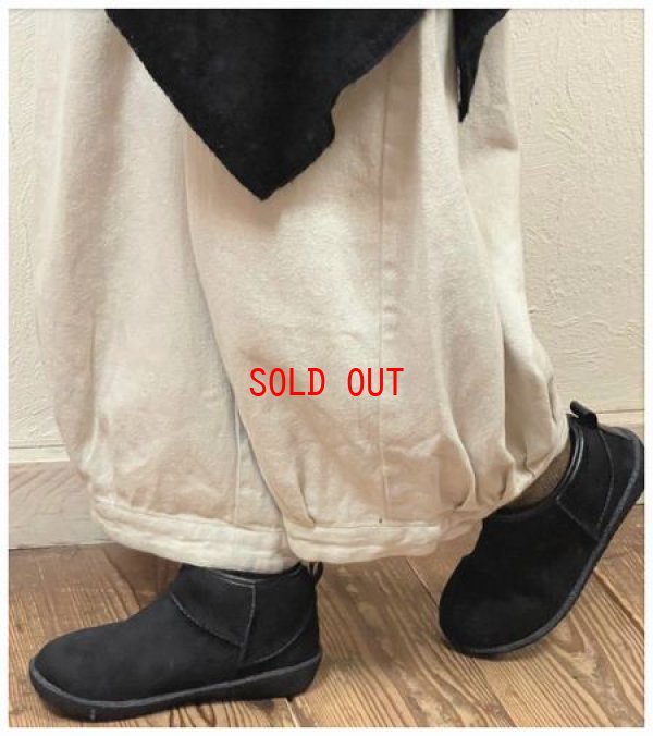 画像4: sun valley(サンバレー）　コットンリネンツイル起毛ワイドパンツ