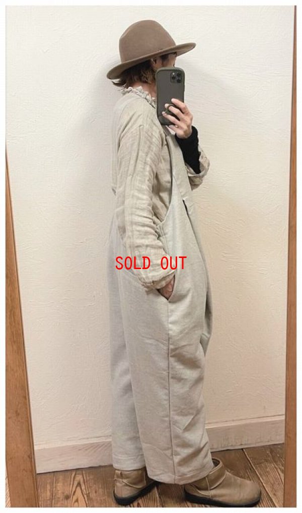 画像3: tumugu（ツムグ）　コットンウールカルゼサロペット