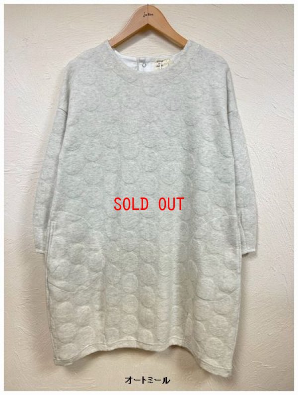 画像6: le ciel de demain（ルシエルドドゥマン）　ドットジャガードカットソーチュニックワンピース