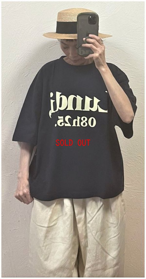 画像2: ichi(イチ）　コットンロゴプリントTシャツ