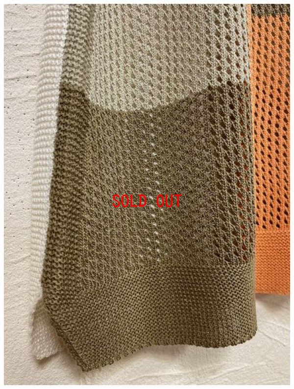 画像6: tumugu（ツムグ）　パッチワークメッシュニットベスト