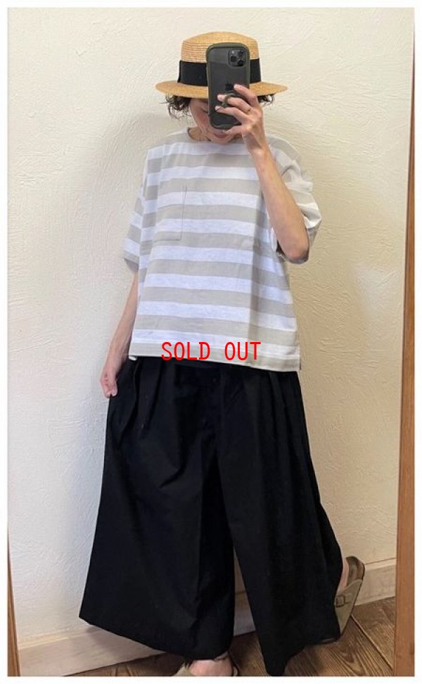 画像3: sun valley（サンバレー）　コットンリネン平織りタックガウチョパンツ