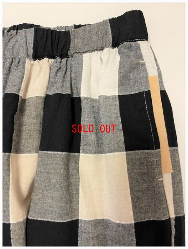 画像7: sun valley(サンバレー）　コットンリネン平織りブロックチェックイージーパンツ