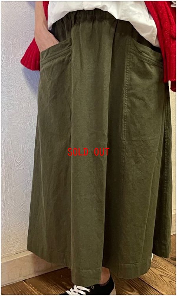 画像2: sun valley（サンバレー）　コットンリネンオックスサイドポケットスカート