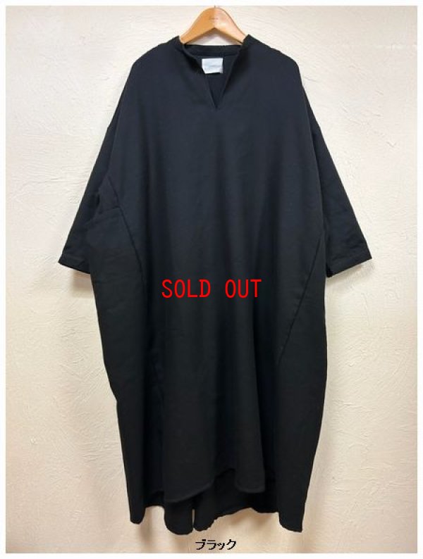 画像4: sabbatum（サバタム)　コットンウールビエラワッシャーサイドポケットワンピース