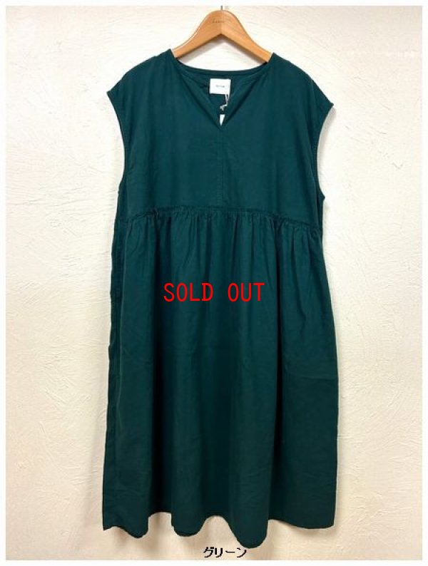 画像4: SETTE N（セッテン）　ネル起毛ノースリーブギャザーワンピース