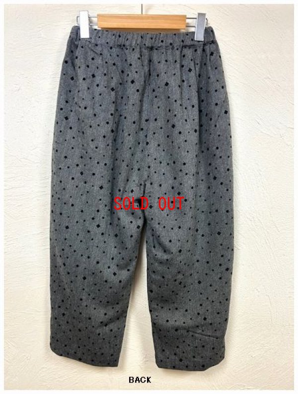 画像4: sun valley(サンバレー）　ウール混ツイードフロッキードットプリントソフトコクーンパンツ