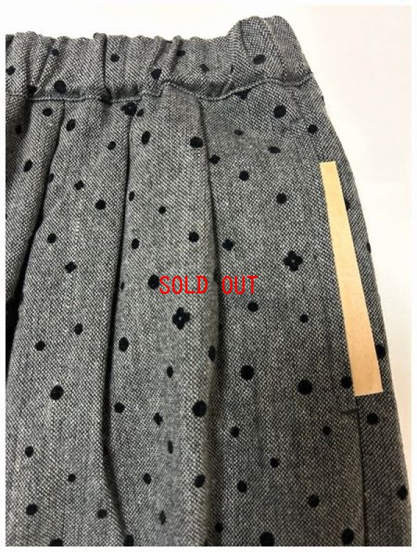 画像6: sun valley(サンバレー）　ウール混ツイードフロッキードットプリントソフトコクーンパンツ