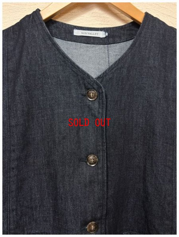画像5: sun valley（サンバレー）　コットン甘織デニムノーカラーコート