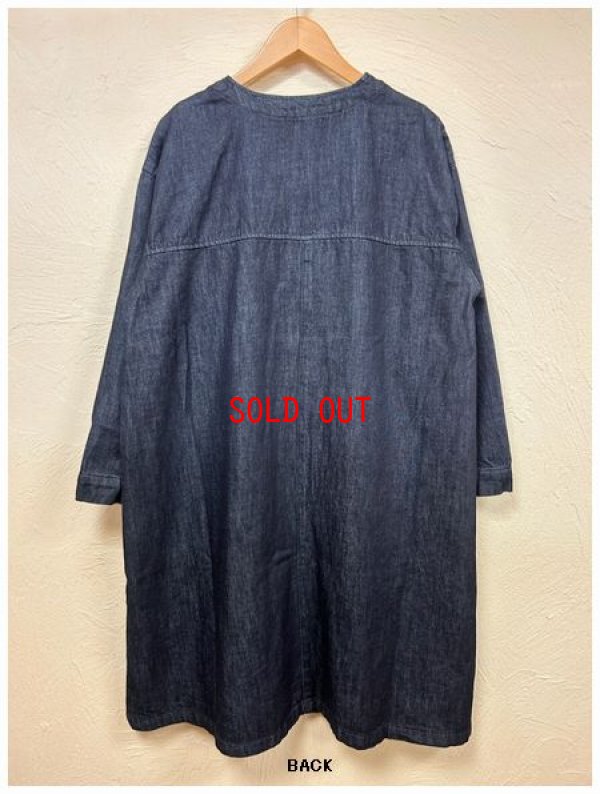 画像4: sun valley（サンバレー）　コットン甘織デニムノーカラーコート