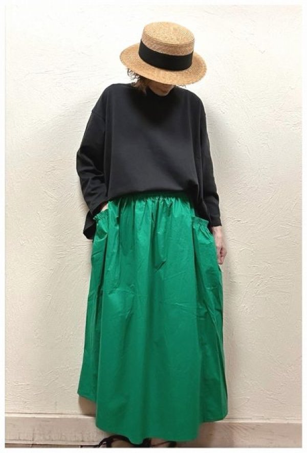 画像1: nachukara（ナチュカラ）　ブロードシャーリングポケットスカート