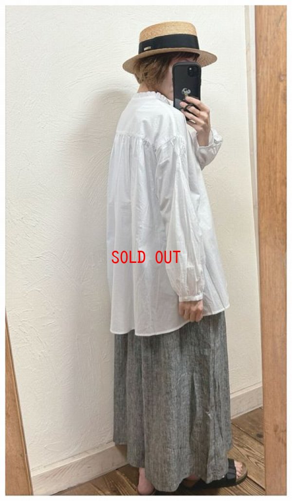 画像3: nachukara（ナチュカラ）　ソフトローンピンタックスリーブブラウス