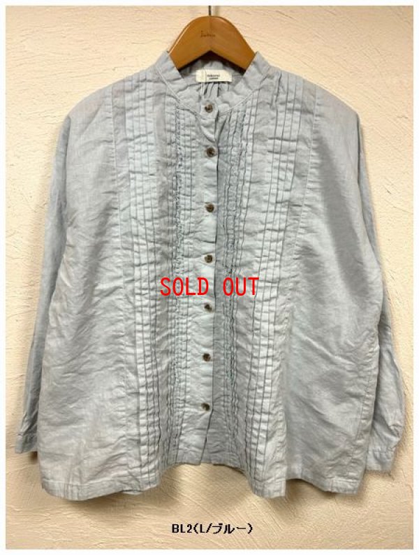 画像7: tukuroi（ツクロイ）　コットンリネン平織り製品染めピンタックブラウス