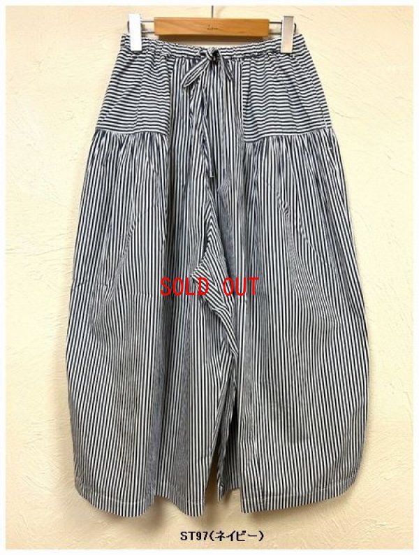 画像6: TANG（タング）　コットンシャンブレーストライプワイドパンツ