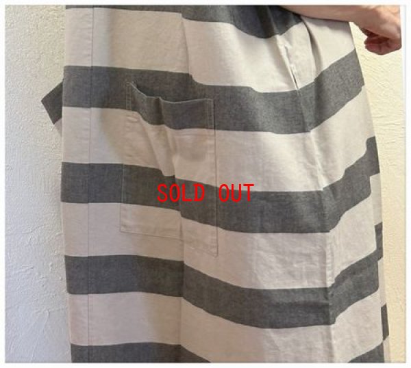 画像3: sun valley(サンバレー）　コットン綾織ボーダー柄ボックスワンピース