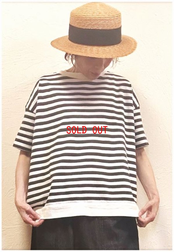 画像3: BLUE LAKE MARKET（ブルーレイクマーケット）　天竺ボーダーバックピンチワイドプルオーバー