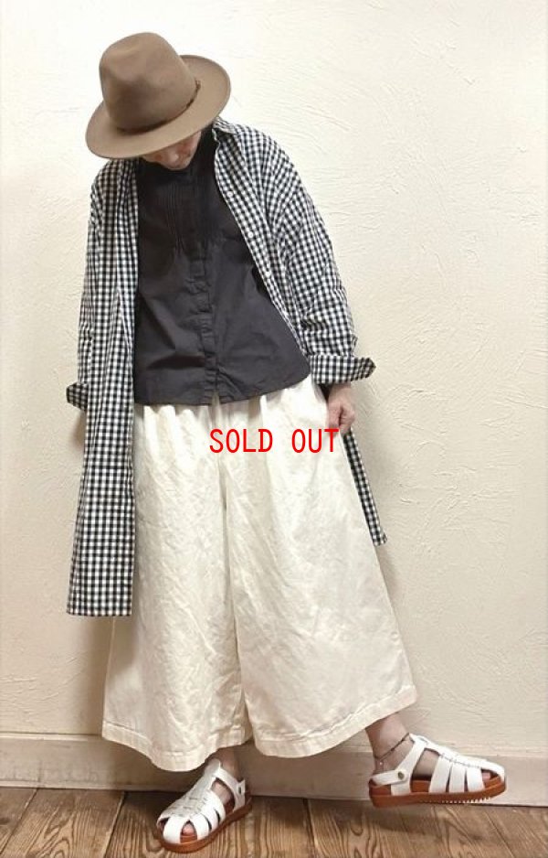 画像1: sun valley(サンバレー）　コットンライトキャンバスワイドパンツ