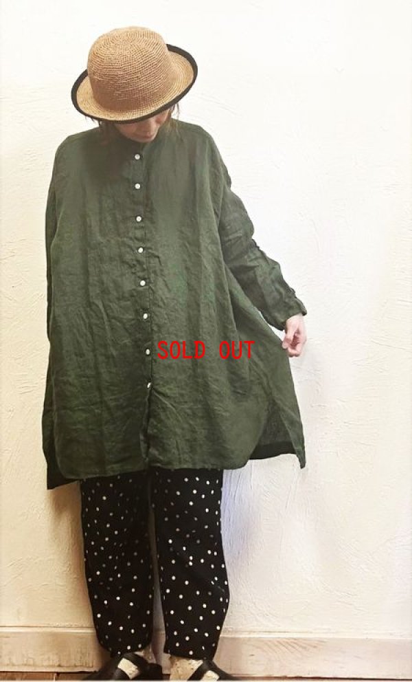 画像3: sun valley(サンバレー） リネン平織り製品染めシャツチュニック