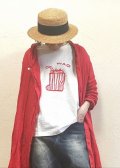 heavenly（ヘブンリー）　スズキマイコサンコラボ　プリントTシャツ”Wao"