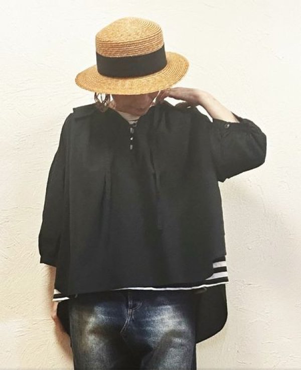 画像1: tumugu（ツムグ）　オーガニックジョーゼットコットンブラウス