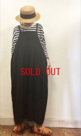 sun valley(サンバレー）　リネンレーヨン平織りキャミサロペット