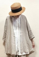 LUEUF（ルフ）　フレンチリネンワンボタンカ―デ